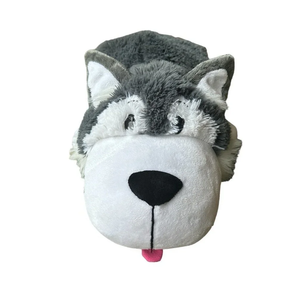 FlipaZoo Plush Stuffed Animal 20 Inch Pet Polar Bear Poppi Husky Asher 2 in 1